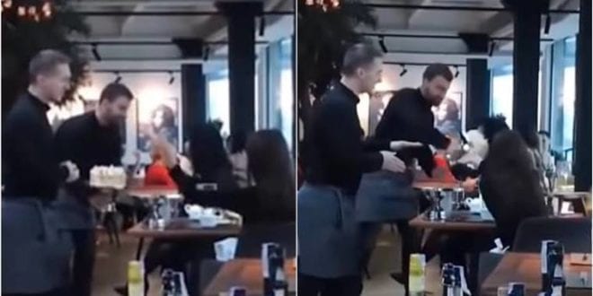 Waiter Smashes Cake Into Customers Face After Getting Fed Up Of Her