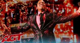 Avery Dixon playing saxophone on America's Got Talent 2022