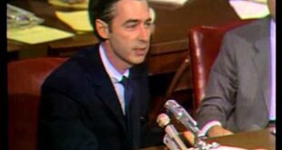 Fred Rogers testifying before the U.S. Senate Subcommittee on Communications on May 1, 1969