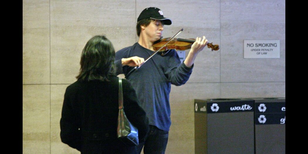 Joshua Bell playing violin in the L'Enfant Plaza Metro station in Washington, D.C.