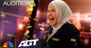 Putri Ariani singing at the piano on America's Got Talent 2023
