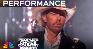 Toby Keith singing Don't Let the Old Man In at the 2023 People's Choice Country Awards