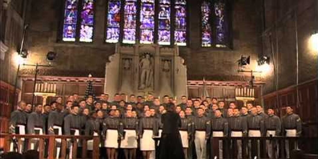 The West Point Cadet Glee Club singing Mansions of the Lord